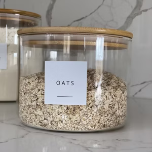 Wide Mouth Glass Jar with Bamboo Lid